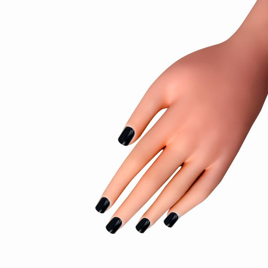 Gloss Square Press-On Nails, 24 Pieces, High Shine Reusable False Nails Set with Glue & Adhesive Tabs, 15 Colors