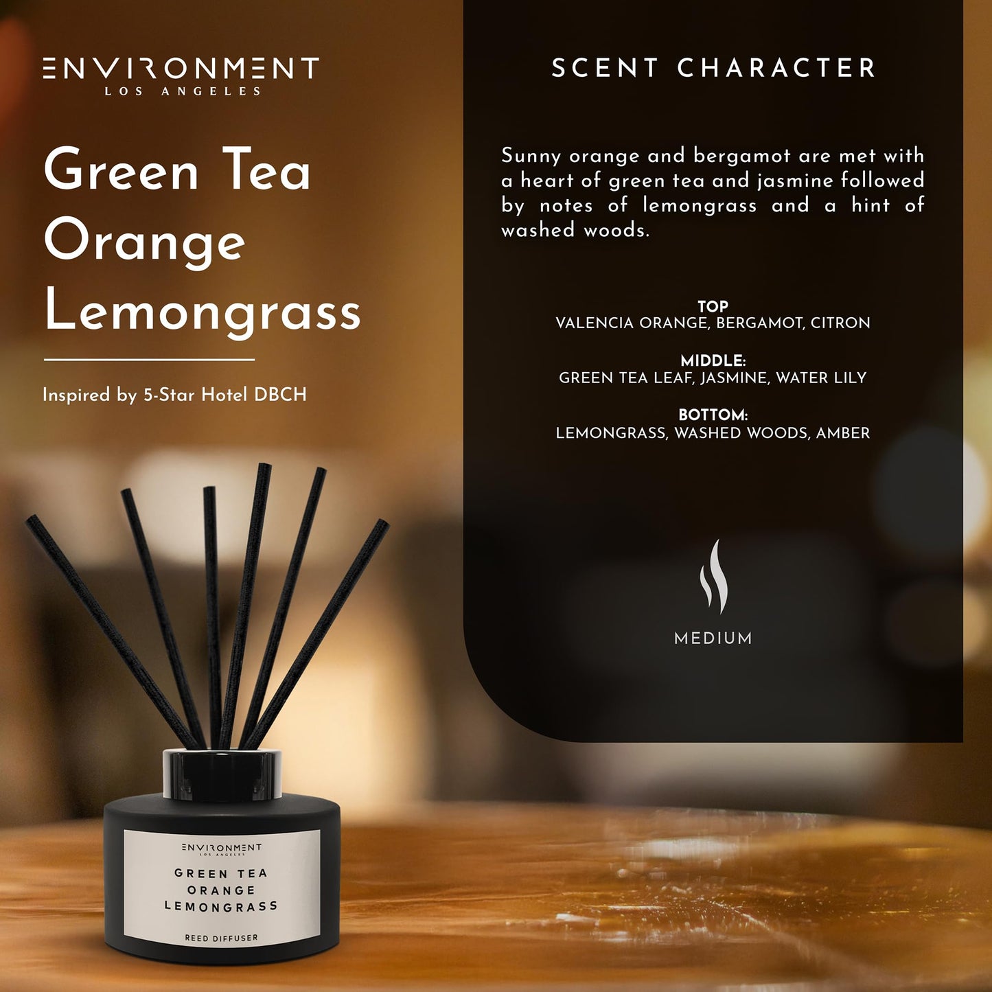Environment Reed Diffuser, 200ml Reed Diffuser Aromatherapy