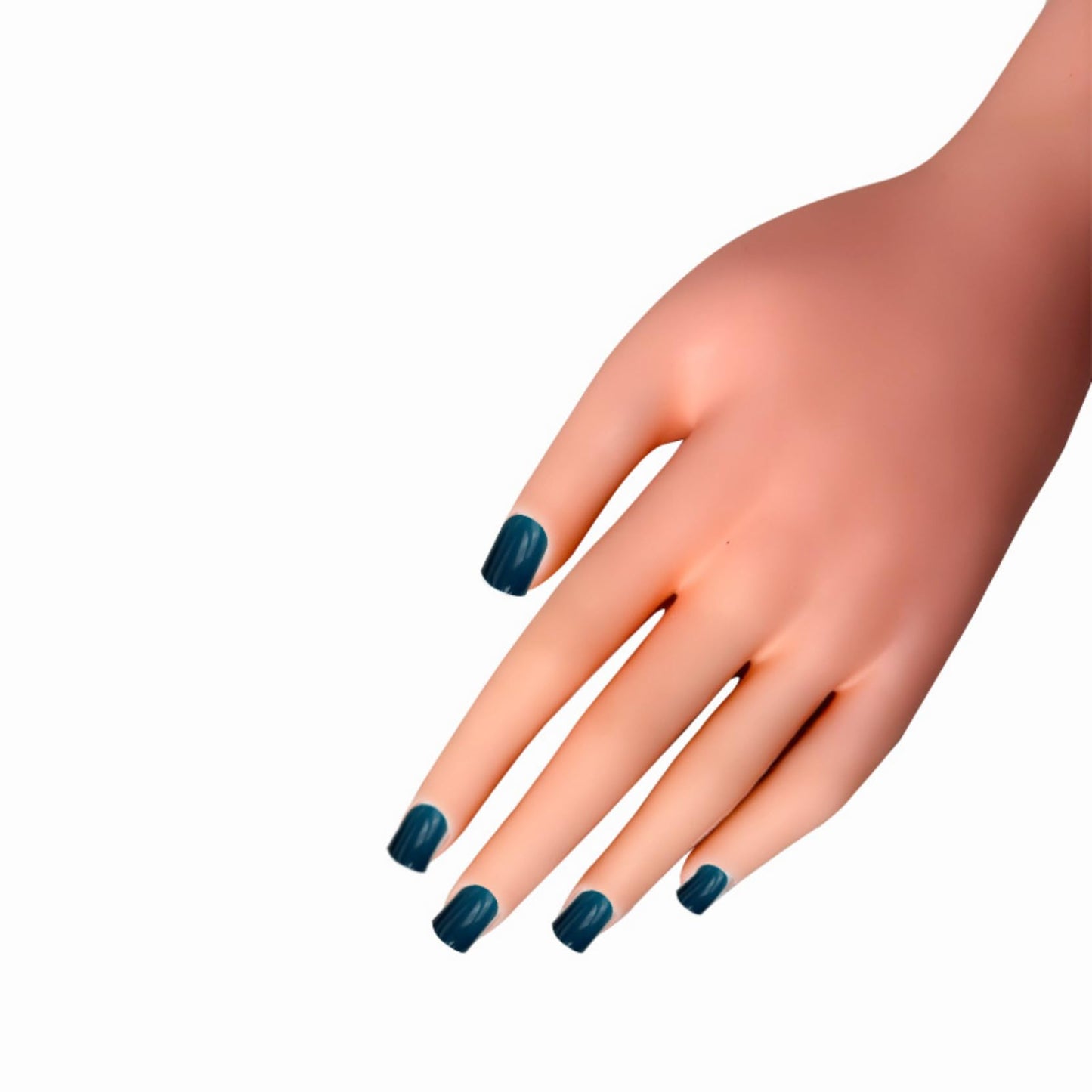 Gloss Square Press-On Nails, 24 Pieces, High Shine Reusable False Nails Set with Glue & Adhesive Tabs, 15 Colors