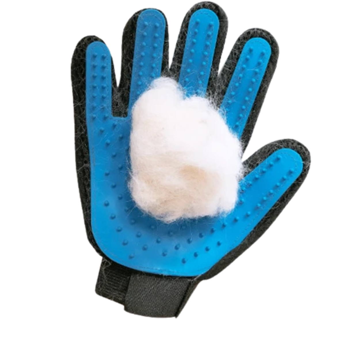 The Room Collective Dog Grooming Deshedding Glove – Left & Right Hand, Blue or Red, Pet Hair Remover Mitt for Cats & Dogs, Soft Silicone Tips, One Size Fits All