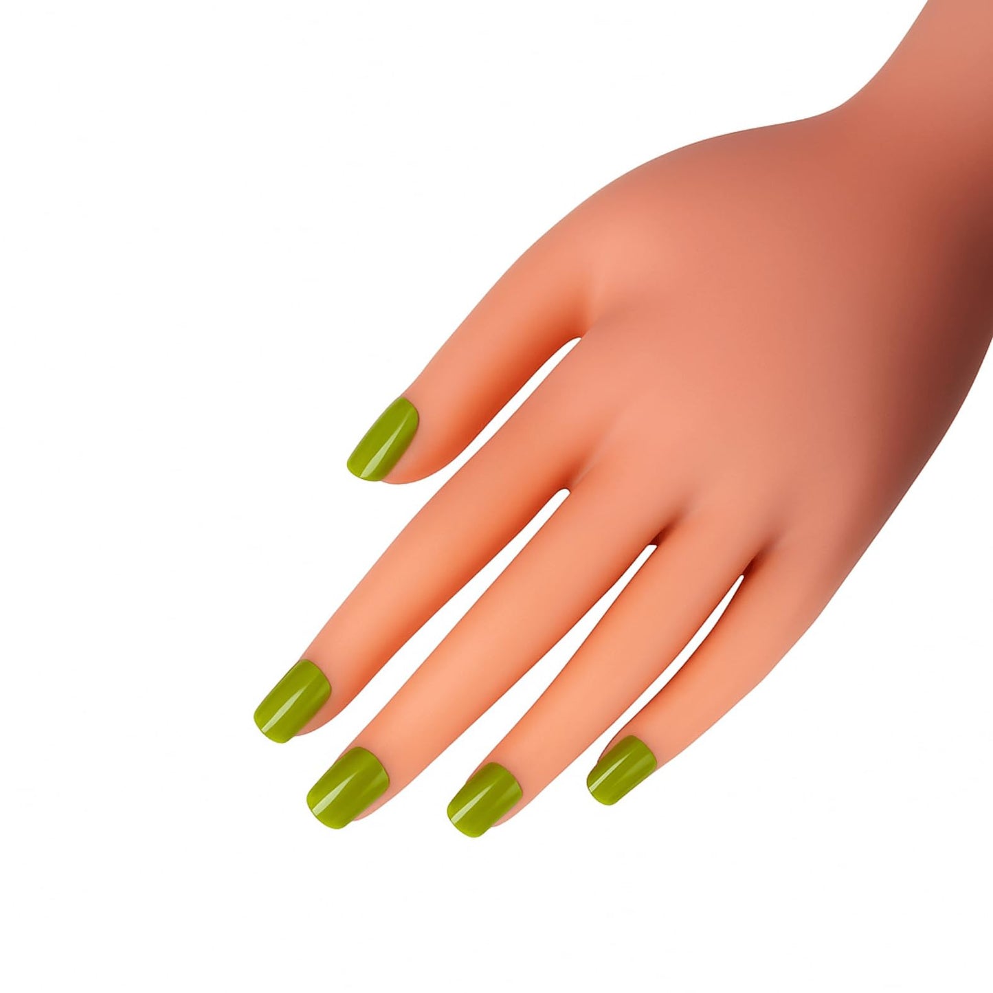 Gloss Square Press-On Nails, 24 Pieces, High Shine Reusable False Nails Set with Glue & Adhesive Tabs, 15 Colors